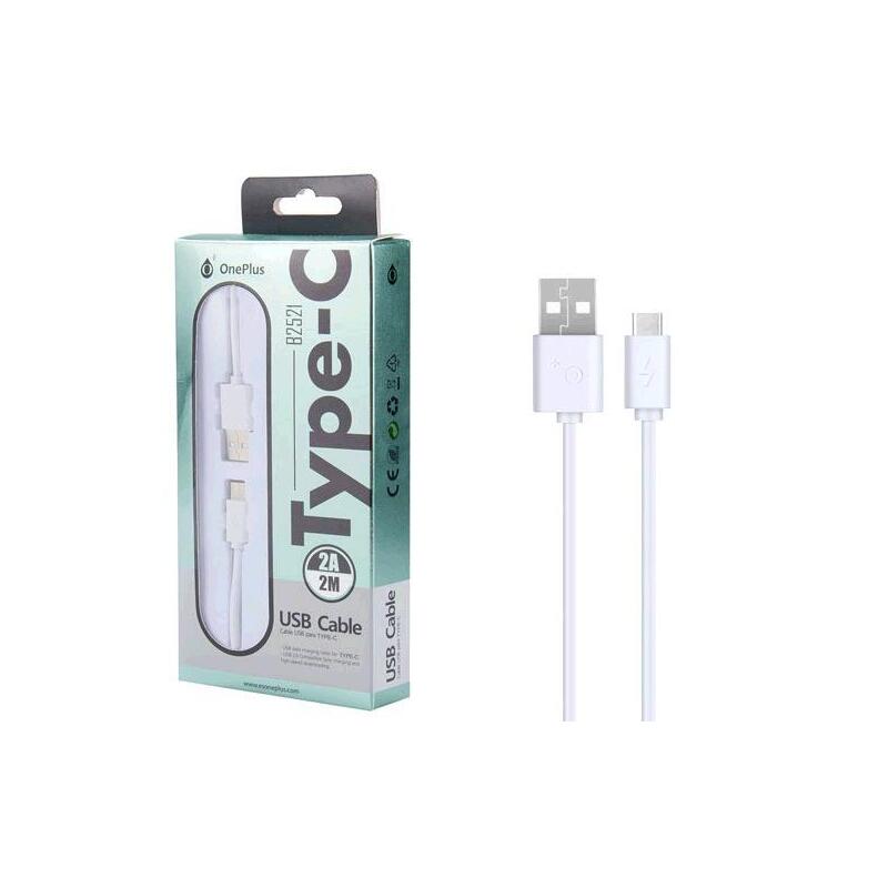 Cable Datos Usb 2.0 A Type-C 2a / 2 Metros / B2521 / Blanco / One+