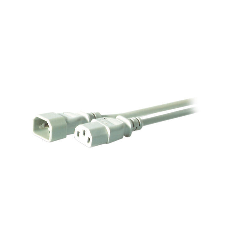 Cable De Alimentación 230v Iec-C13 (Macho) / Iec-C14 (Macho), 5 M, Gris,