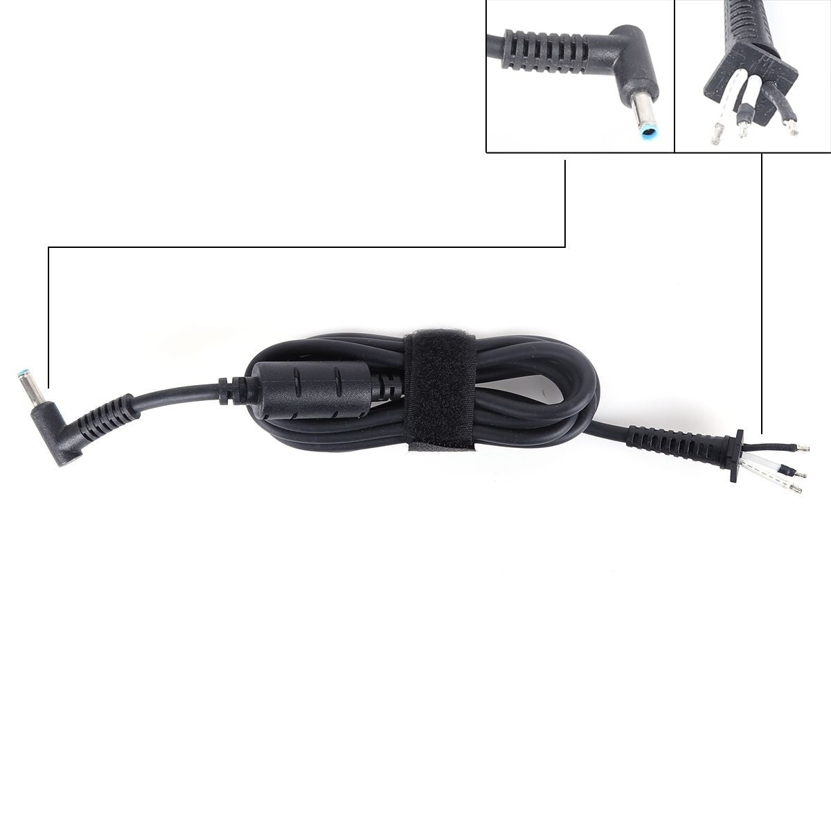 Cable Para Cargador De Portátil Hp 4,5*3,0Mm Con Led 1,5M