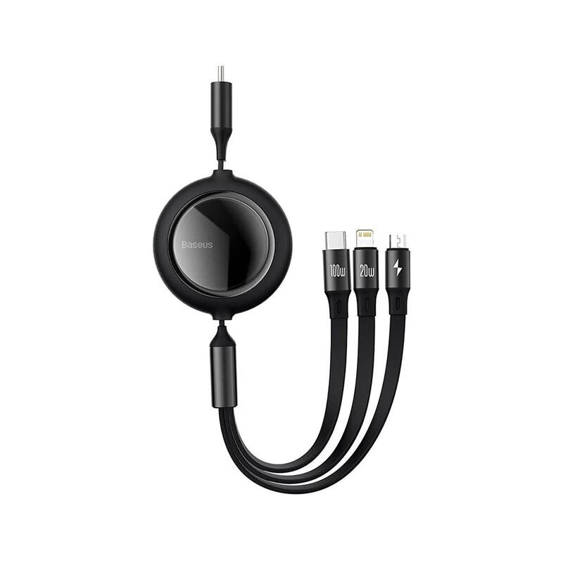 Cable De Carga 3 En 1, Usb C - Lightning+Microusb+Usb-C 100w