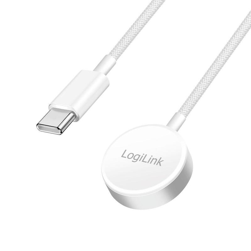 Cable De Carga Smartwatch, Carga Inductiva, Apple Watch Serie 010/Se/Ultra 1/2/3, 1 M, Blanco