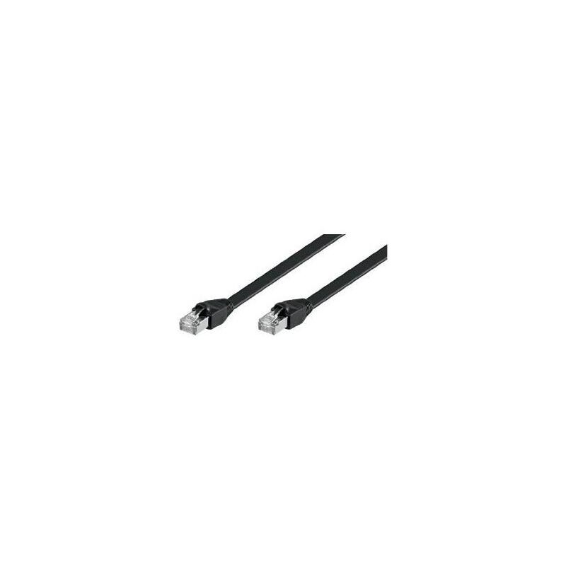 Cable De Conexión Goobay Conector Rj45 Cat.6 U/Utp Negro, 5 Metros, Cable Plano