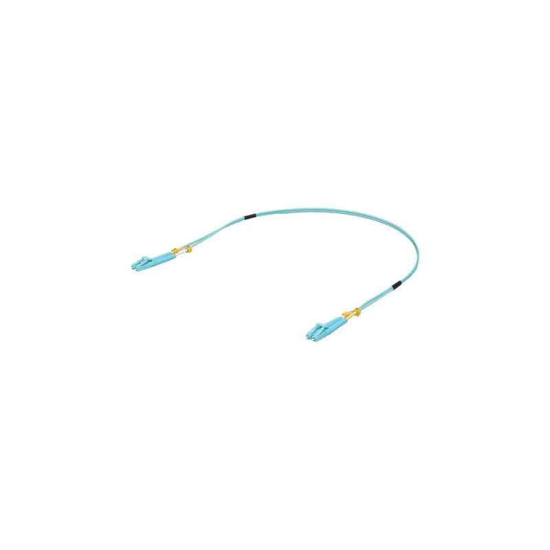 Cable De Fibra Óptica Ubiquiti 10 Gbps Om3 Duplex Lc Turquesa, 0,5 Metros Uacc-Ofc-Mm-0.5m