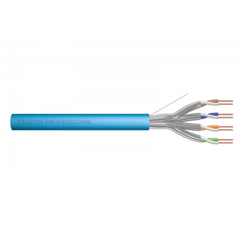 Cable De Red Para Instalación Kat.6a, U/Ftp, Dca, Drut, Awg 23/1, Lsoh, 50m, Azul