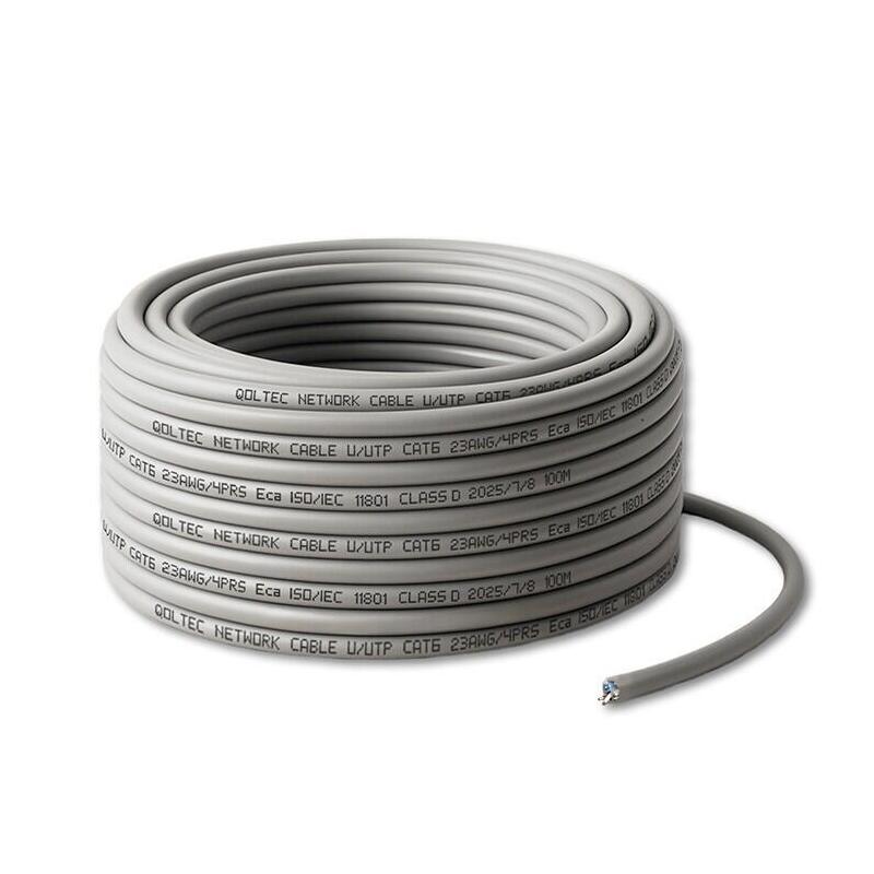 Kabel Patchcord Sieciowy Skretka Utp Miedziany Cu Cat6 Highspeed 1gb/S Lan 100m Szary