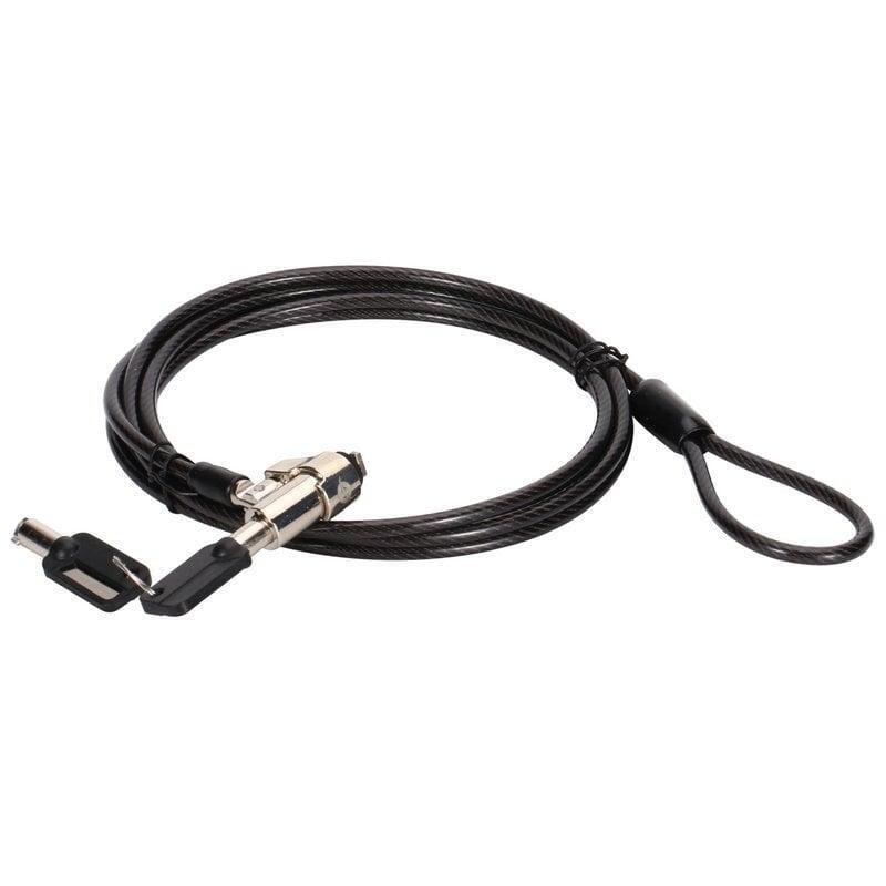 Cable De Seguridad Generico Con Cerradura De Llave Para Ordenador, Monitor, Portatil -1,8 Mts.