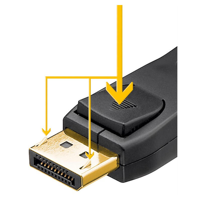 Cable Displayport 2m 4k 1,2 Chapado En Oro Negro