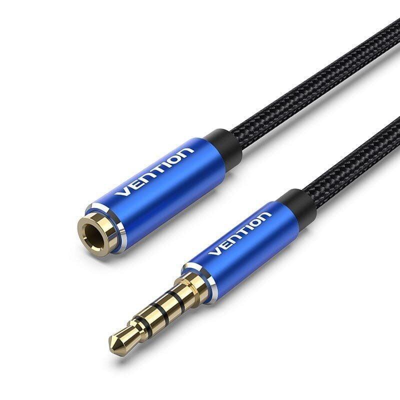 Cable Estéreo Vention Bhclj Jack 3.5 Macho Jack 3.5 Hembra 5m Azul