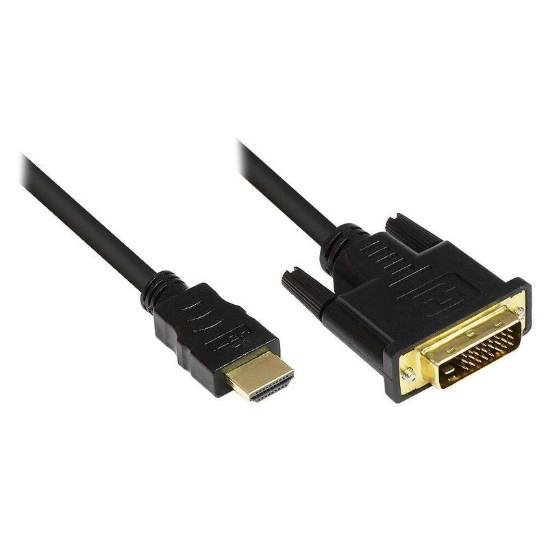 Cable Good Connections Hdmi-St.-Dvi-D 24+1 St. Schwarz 5m