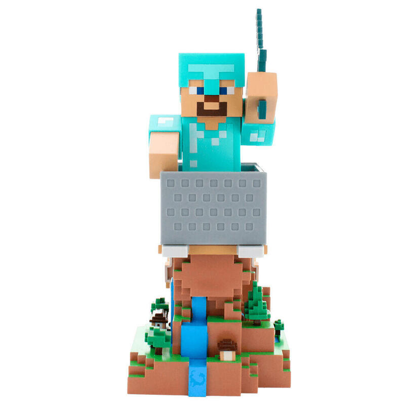 Cable Guy Soporte Sujecion Diamond Steve Minecraft 20cm