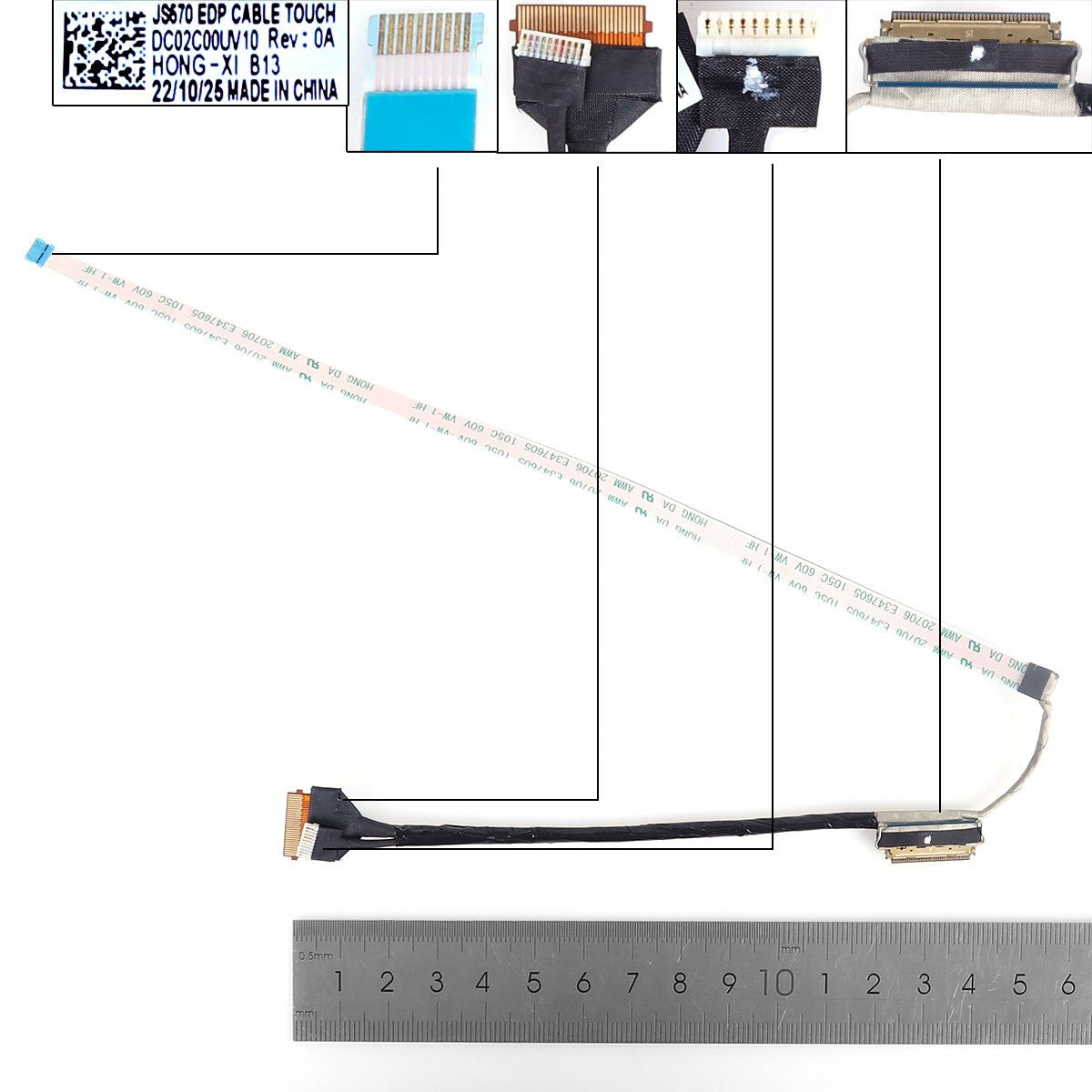 Cable Flex Para Portátil Lenovo Ideapad 1 15Ijl7 Js570 Dc02C00Uv00 Dc02C00Uv10 Con Táctil 40Pin