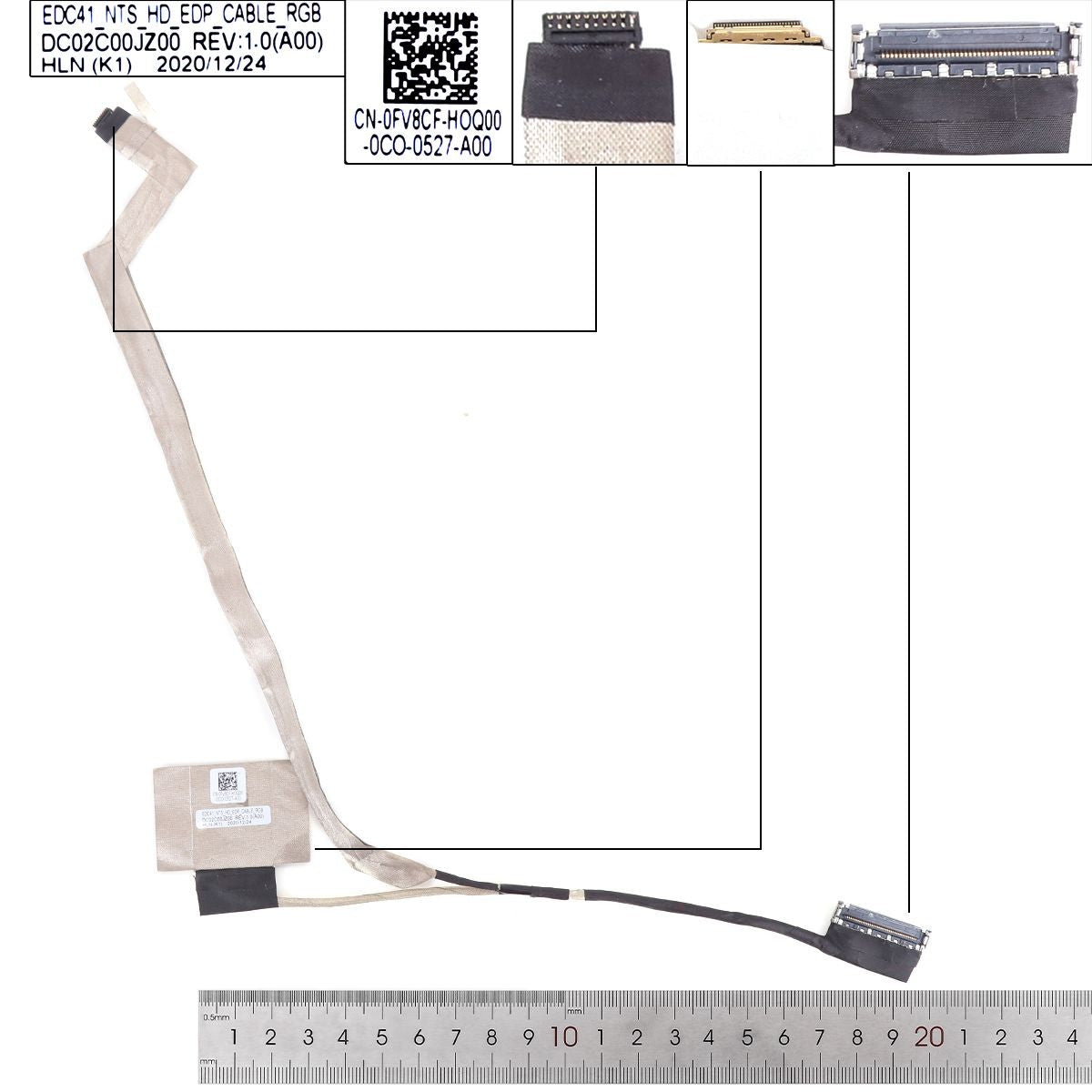 Cable Flex Para Portátil Dell Latitude 5400 5401 5402 5405 Edc41 0Fv8Cf Fv8Cf Dc02C00Jz00
