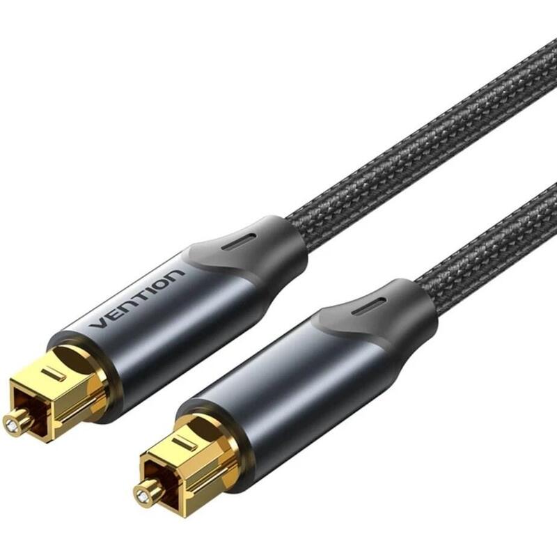 Cable Óptico De Audio Vention Trenzado 10 M Negro