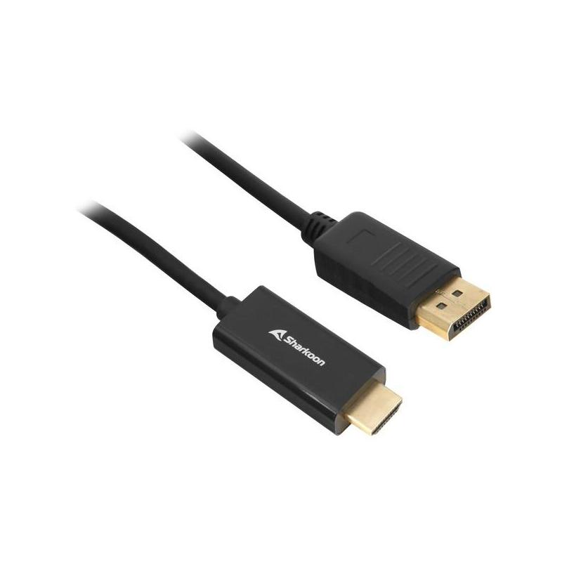 Cable Sharkoon Displayport 1.2 > Hdmi 4k Negro, 3 Metros