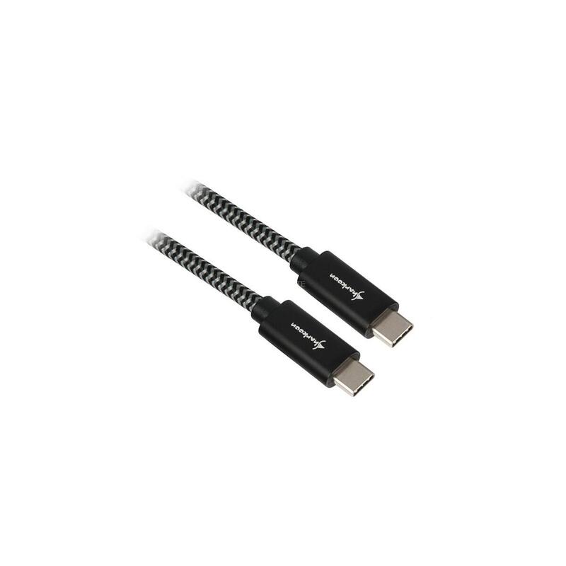 Cable Sharkoon Usb 3.2 Gen 2, Conector Usb-C > Conector Usb-C Negro/Gris, 0,5 Metros, Con Funda 4044951027057