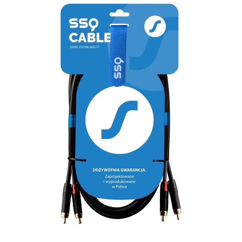 Cable Ssq Rcarca3 2x Rca - 2x Rca - 3 M, Negro