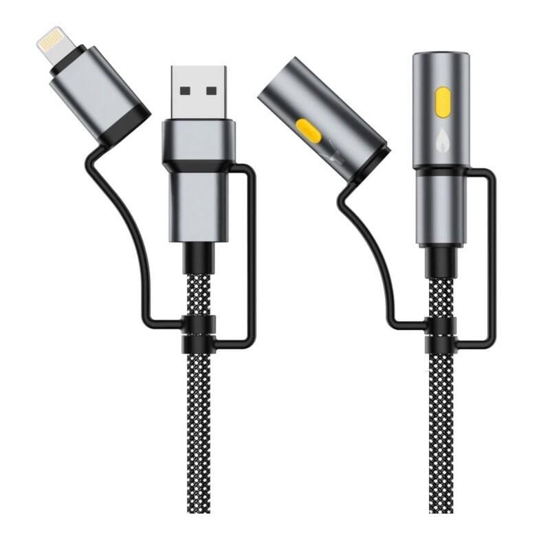 Cable Ultra-Resistente Carga Rápida 6 En 1 240w Usb-C/A/Lightning