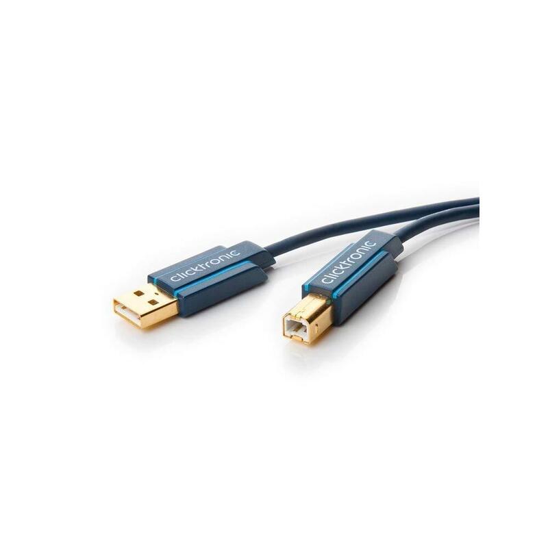 Cable Usb 2.0 (Am/Bm) 0.50m Negro 24kt Industrial