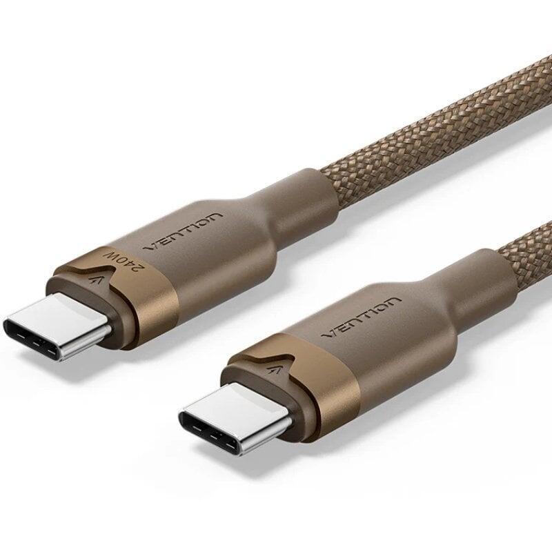 Cable Usb 2.0 Tipo-C 5a Vention Trijf Usb Tipo-C Macho Usb Tipo-C Macho Hasta 240w 480mbps 1m Dorado