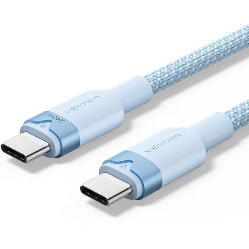 Cable Usb 2.0 Tipo-C 5a Vention Trish Usb Tipo-C Macho Usb Tipo-C Macho Hasta 240w 480mbps 2m Azul