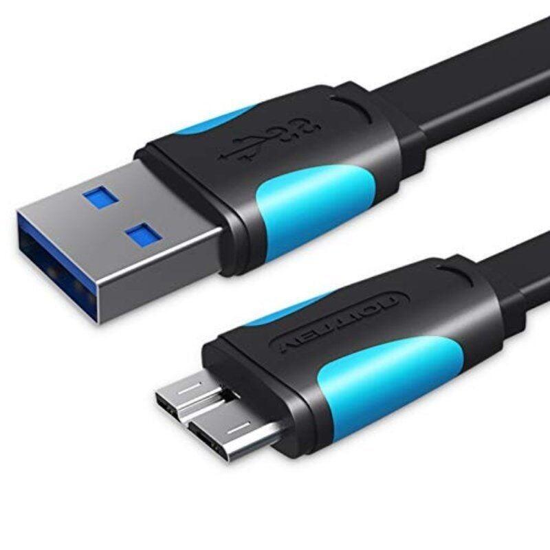 Cable Usb 3.0 Vention Vas-A12-B150 Microusb Macho Usb Macho Hasta 10w 5gbps 1.5m Azul Y Negro