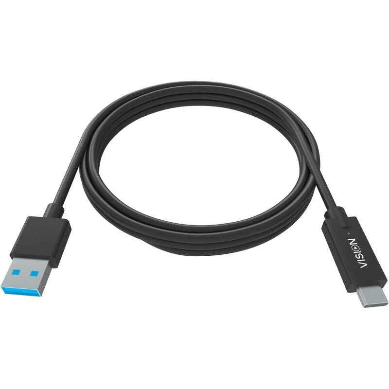 Cable Usb C A Usb A De 2 M Ancho De Banda 5 Gbit/S Soporta Corriente De Carga De 3 A Usb C 3.2 (M) A Usb A 3.0 (M) Diámetro Exterior 4.0 Mm 22+30 Awg Negro