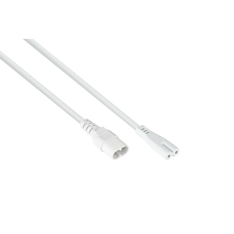 Cablemeimer Euro-Verläng. Mecker C8 An C7, Blanco, 5m