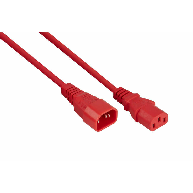 Cablemeimer Kaltgeräteverlängerung C14 An C13 Hchse Rojo1m