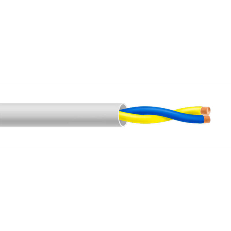 Cables Esla 002-1202004 Rollo 100m De Cable Manguera Blanco Flexible 2 Hilos Sin Pantalla Lszh (2x0,22) Cpr Eca