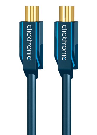 Cable De Antena De 3,0m Coaxial Macho A Coaxial Hembra <95 Db Negro Blister Carton Clicktronic