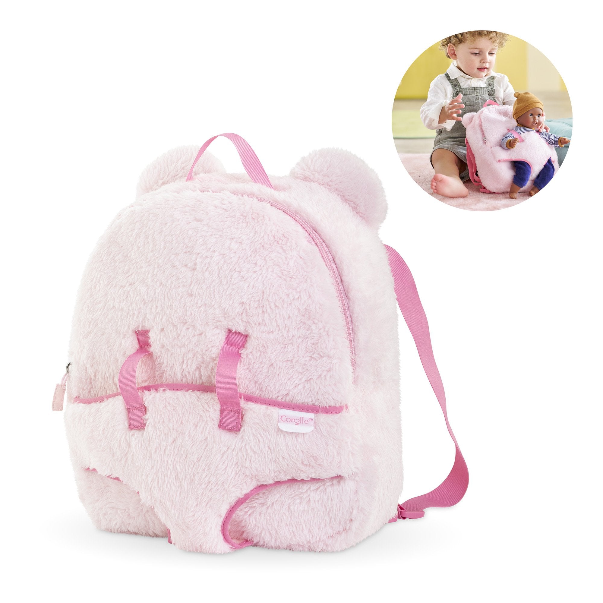 Simba-Dickie Mon Premier Poupon 30cm Plüschrucksack + Trage (Rosa/Rosa) 9000111170