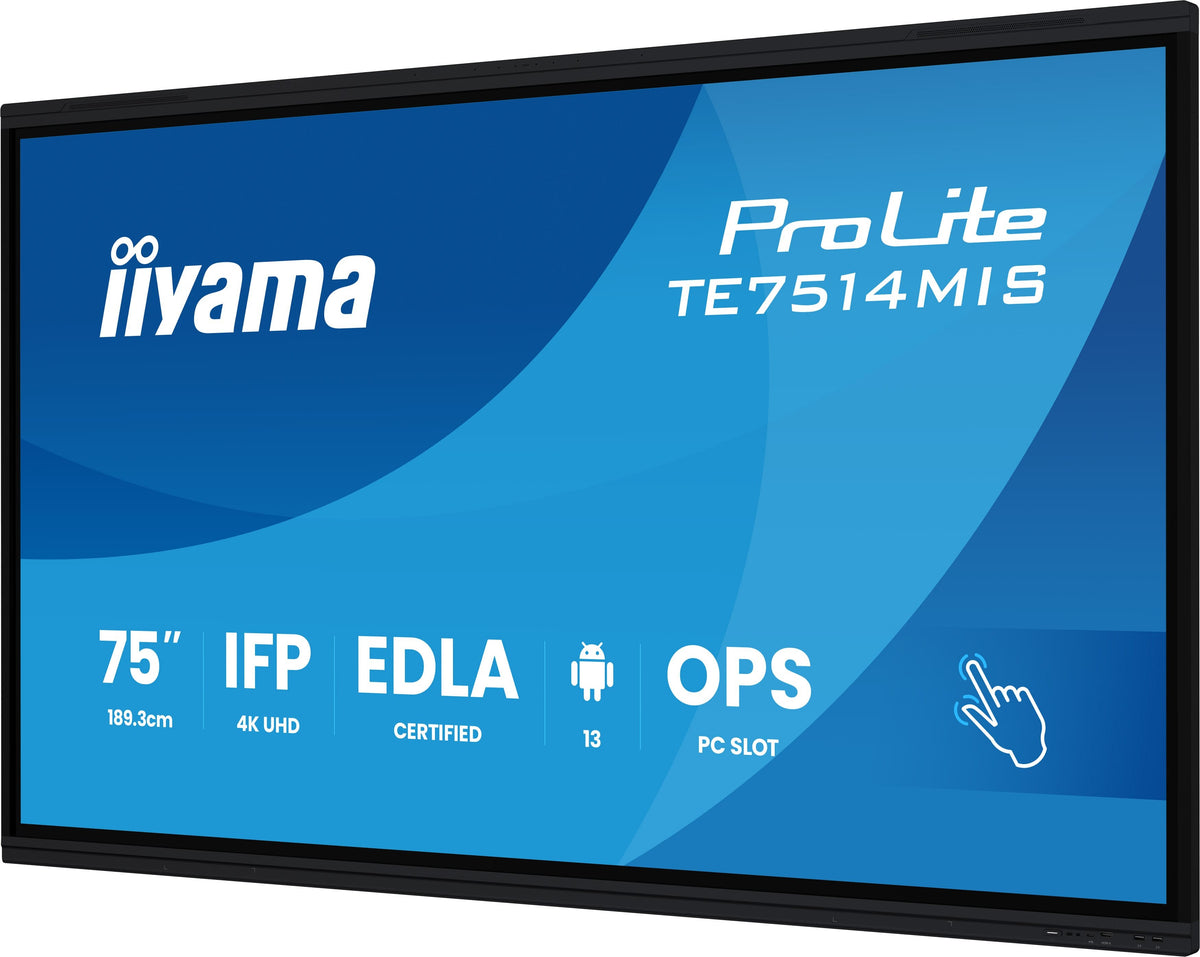 EAN 4948570124039 - iiyama PROLITE TE7514MIS-B2AG Diseño de quiosco 190,5 cm (75") LCD Wifi 435 cd / m² 4K Ultra HD Negro Pan imagen 3