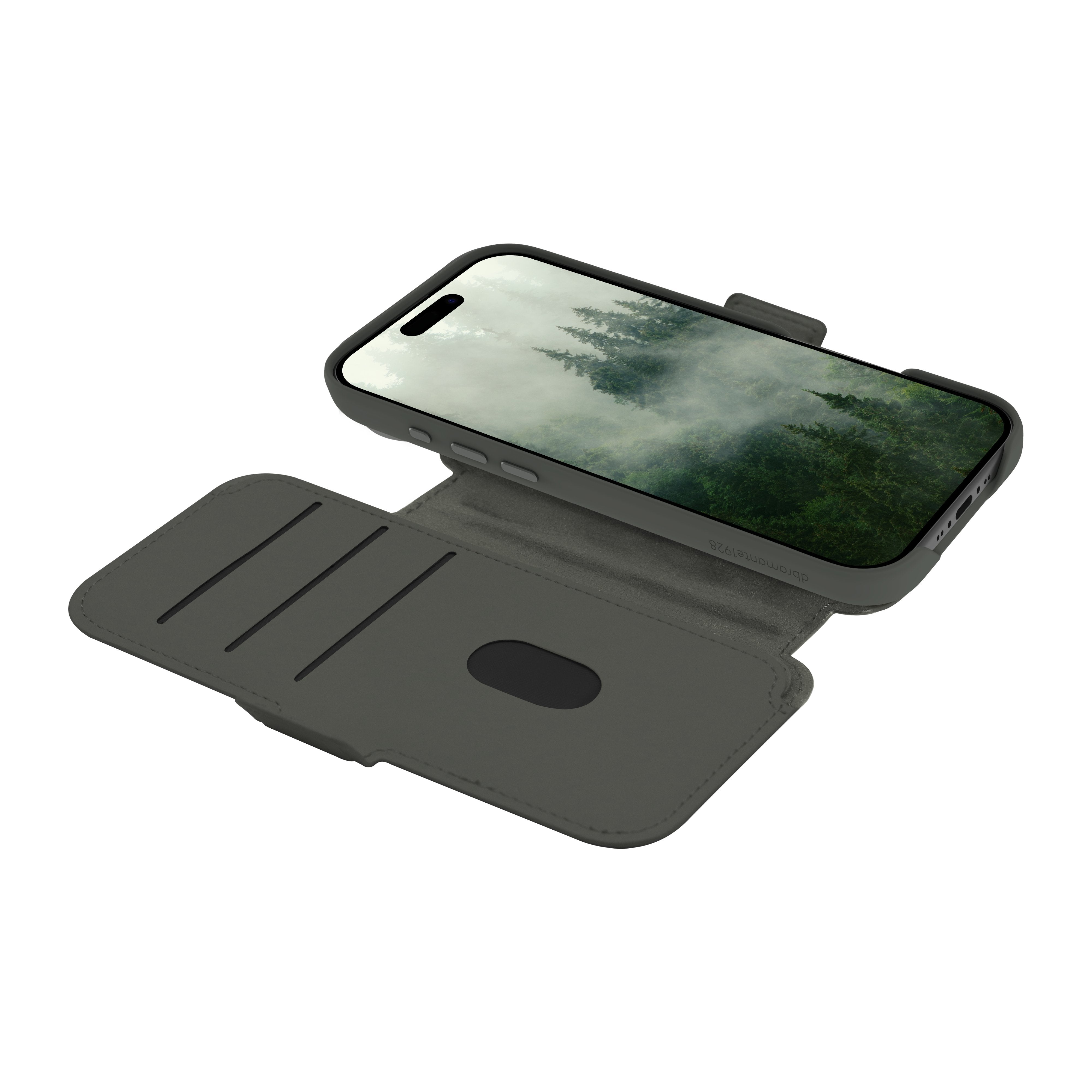 Dbramante1928 Lynge Funda Con Tapa Para Teléfono Móvil Compatibilidad Con Magsafe Sombra Del Bosque