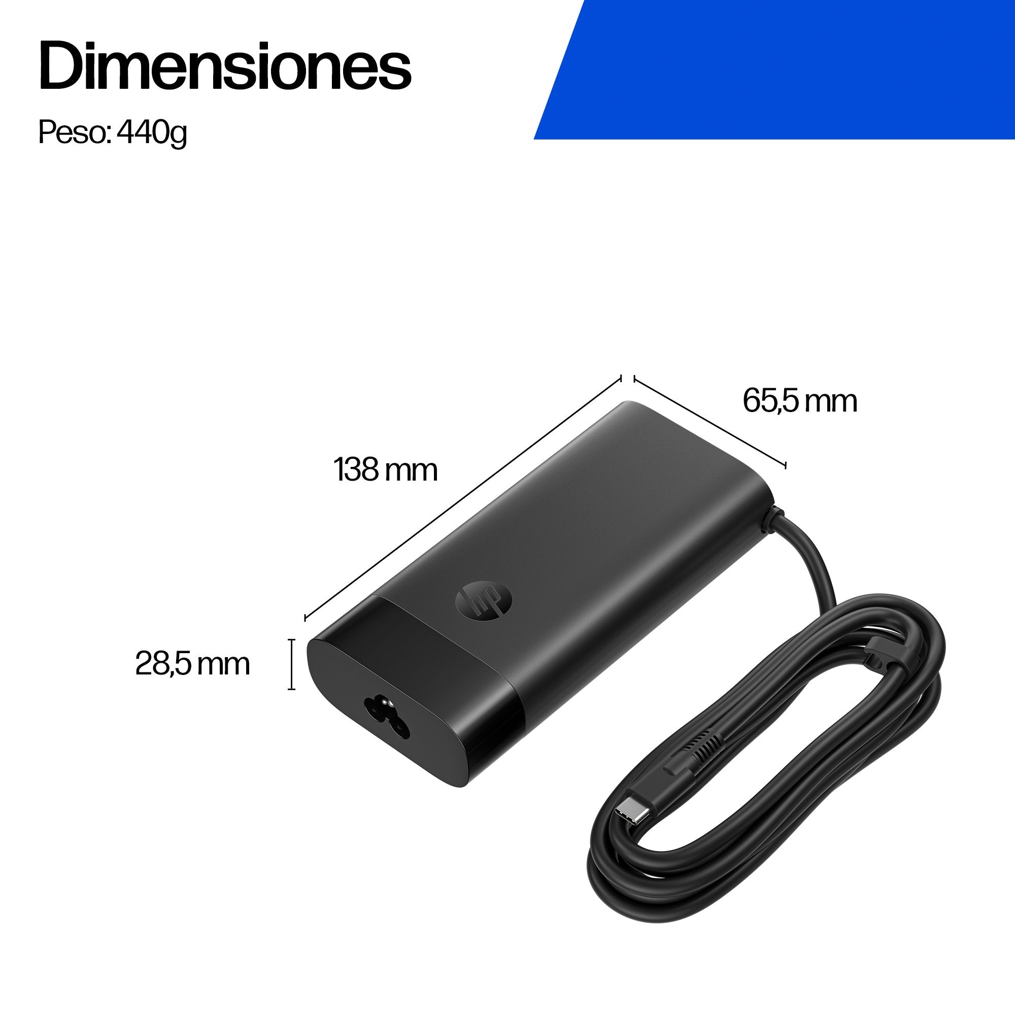 EAN 5715328209442 - HP 140W USB-C Laptop Charger adaptador e inversor de corriente Negro imagen 2
