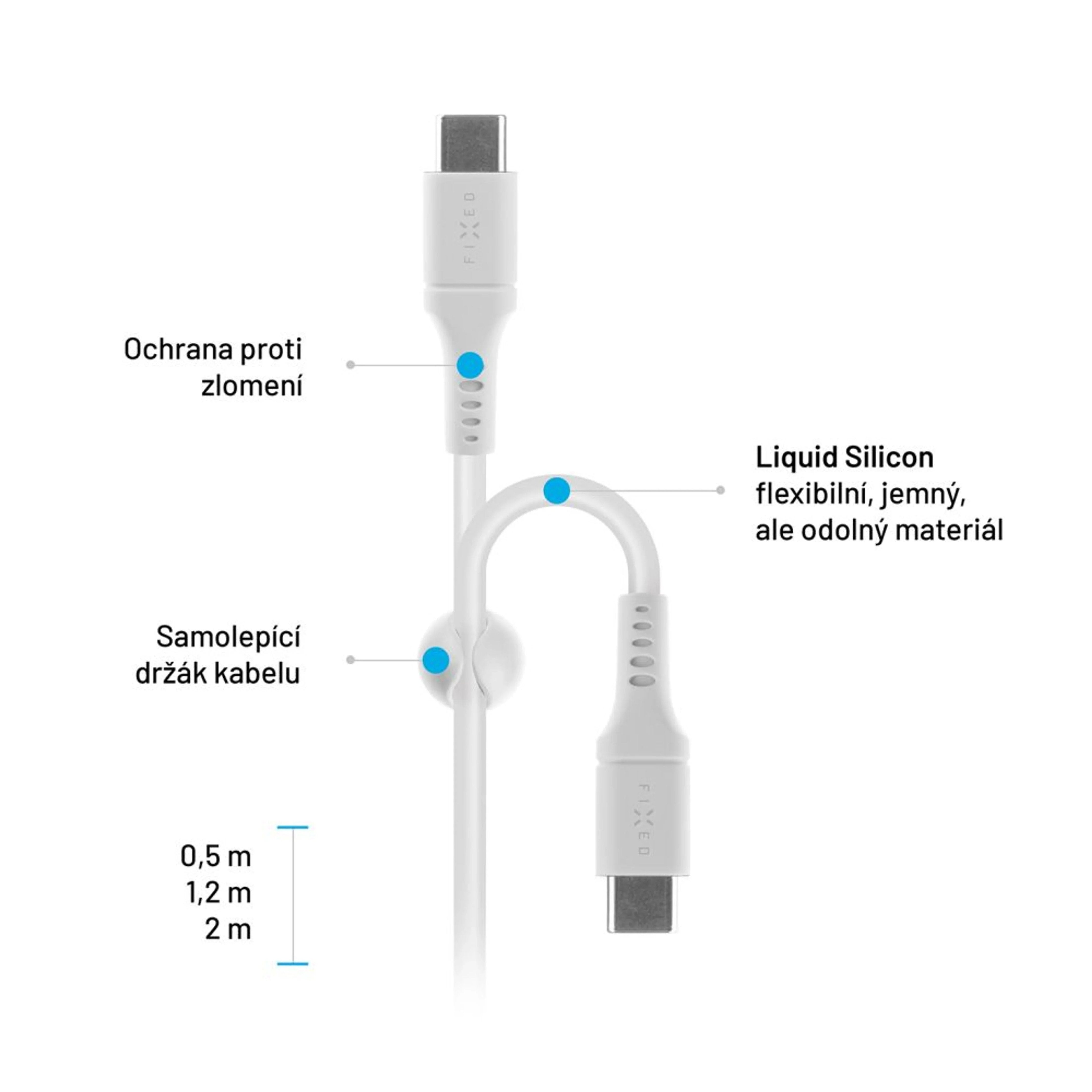 EAN 8591680147267 - FIXED FIXDLS-CC05-WH cable USB USB 2.0 0,5 m USB C 4,8 Gbit/s Blanco imagen 5