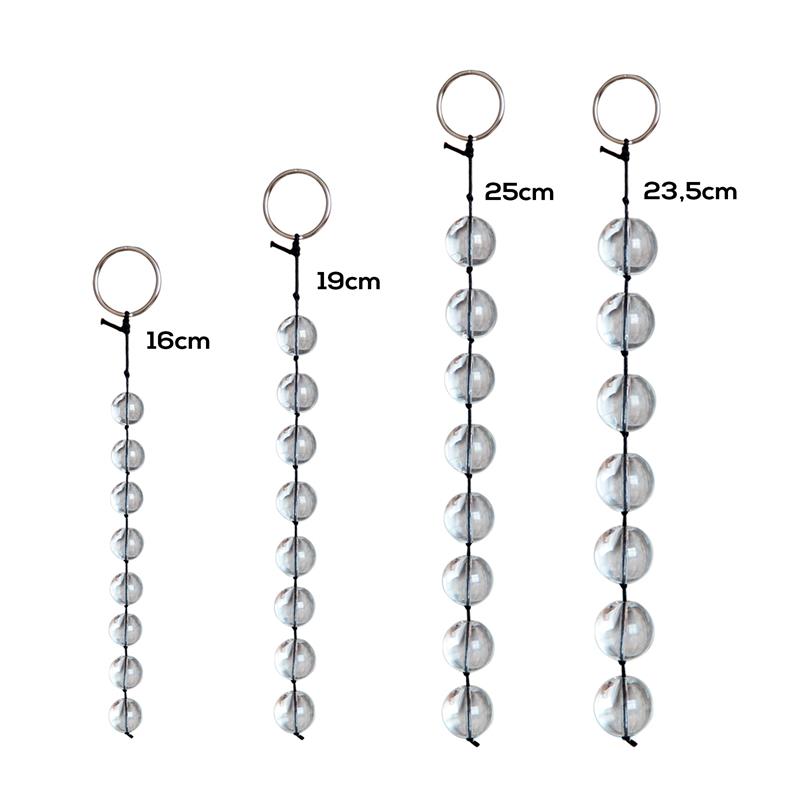 Cadena Anal Con Bolas De Cristal 4 Tamaños Talla (Interno):S