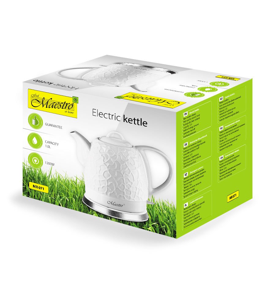 EAN 4820177146150 - Feel Maestro MR071 tetera eléctrica 1 L 1200 W Blanco imagen 5