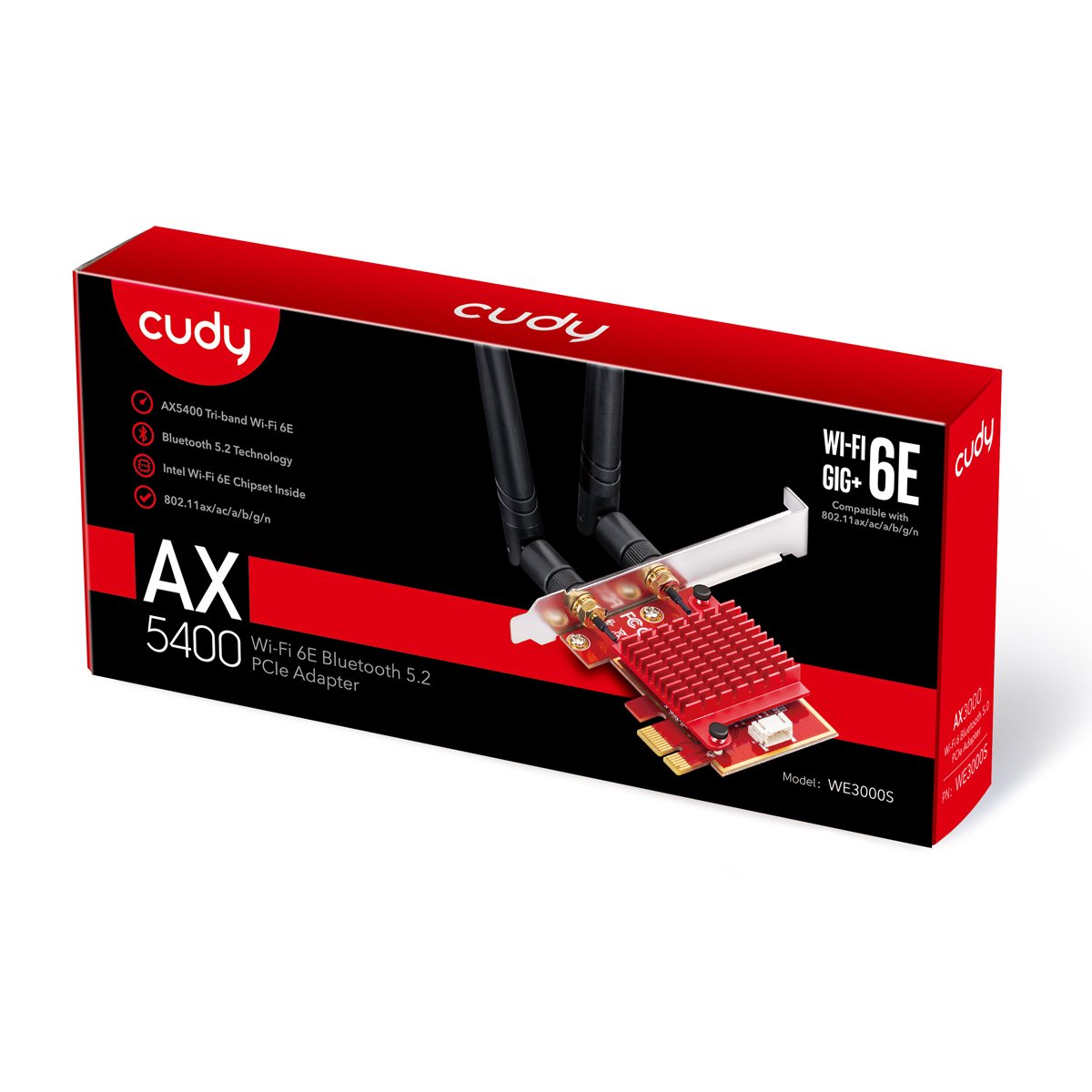 Adaptador Cudy Ax5400 Wifi 6e Pci Express Adapter We3000s