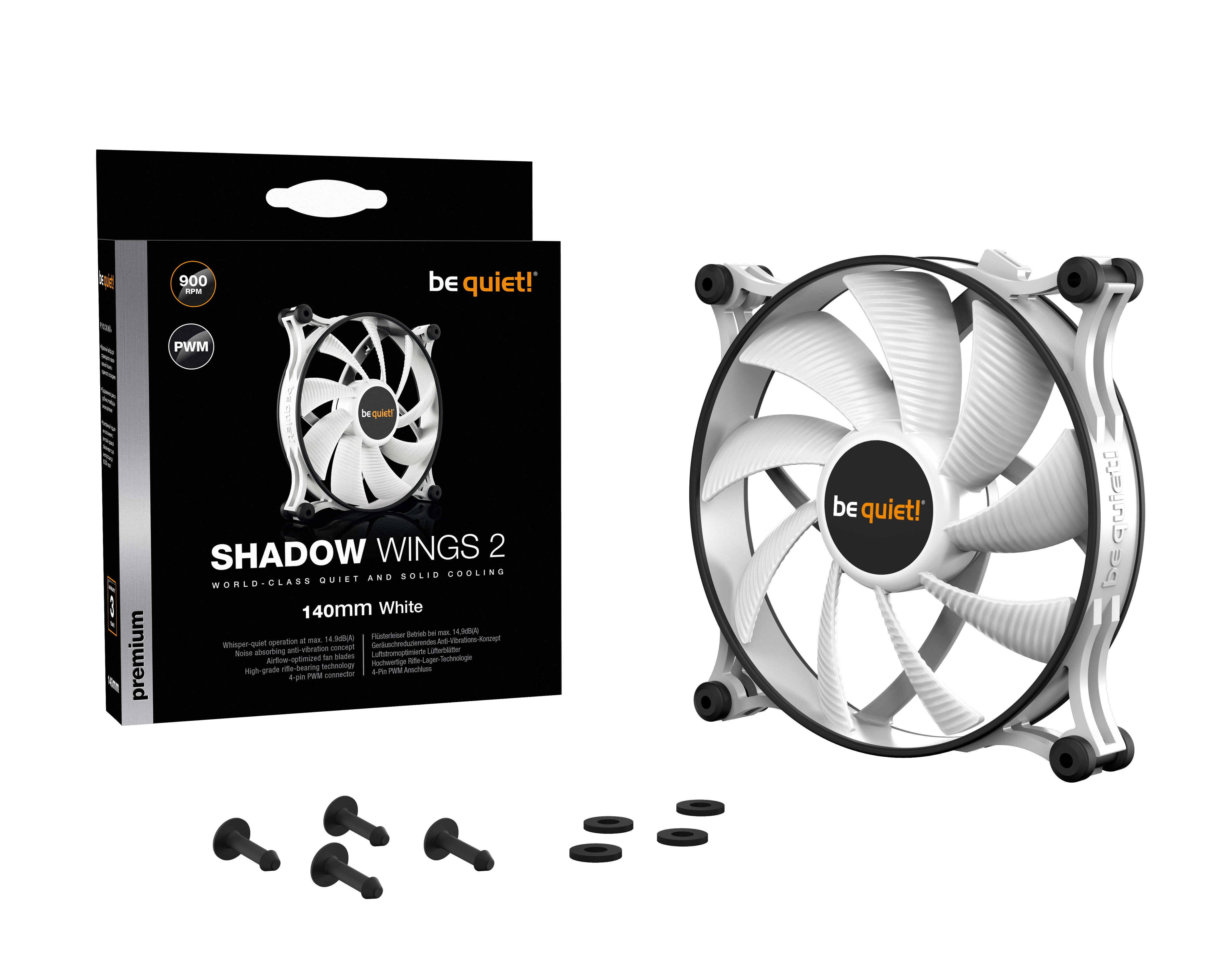 Ventilador 140mm Be Quiet! Shadow Wings 2 White Pwm