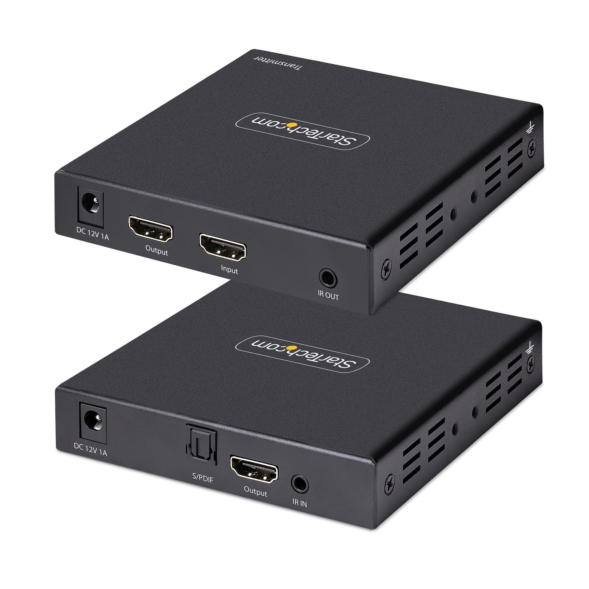 Startech.Com Extensor Hdmi 4k Por Cable Cat5/Cat6 Ethernet - Extensor De Vídeo 4k 60hz Hdr Hasta 70m - Salida De Audio S/Pdif - Juego Kit De Transmisor Y Receptor Hdmi