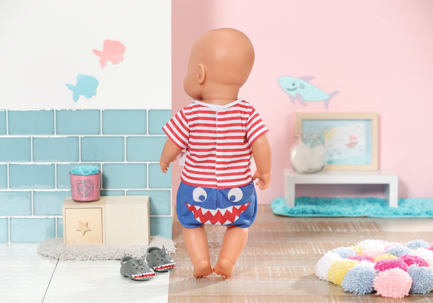 EAN 4001167834268 - BABY born Bath Pyjamas wShoes blue 43cm Pijama de muñeca imagen 7