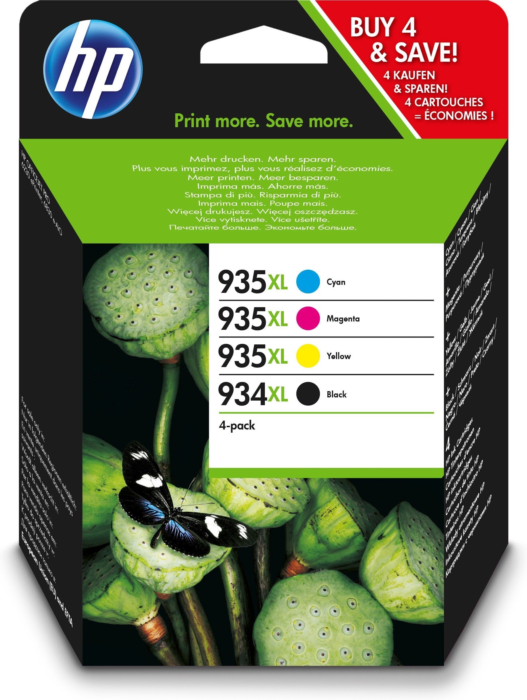 Hp Multipack Negro / Cian / Magenta / Amarillo X4e14ae Mcvp 934xl/935xl