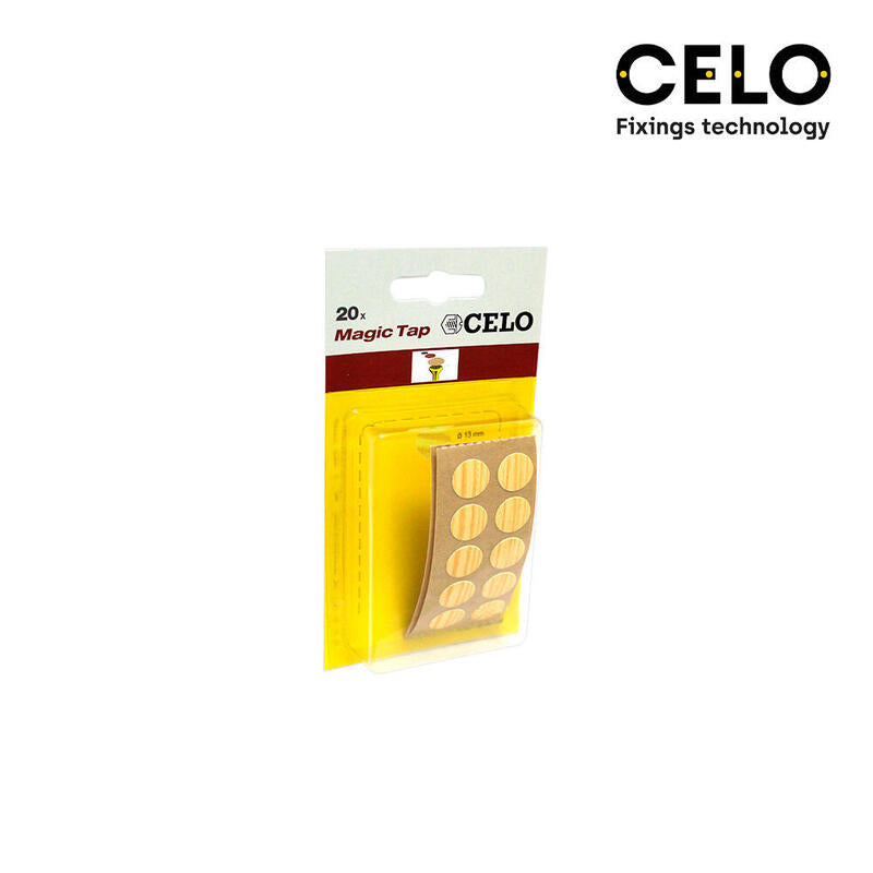 Caja 10 Blisters 20 Unid. Tapon Adhesivo Din/Ref Mtap Ø13mm Color Pino Celo