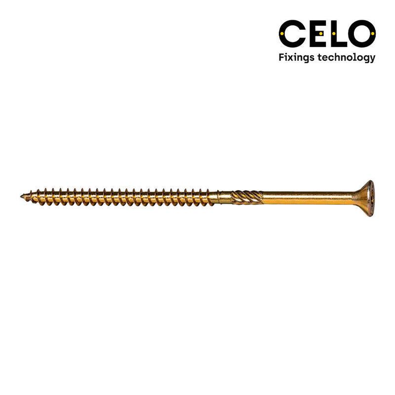 Caja 100 Unid. Tornillo Madera Avellanado Pz R/Parc Din/Ref Vloxp Ø6x80mm Bicromatado Celo