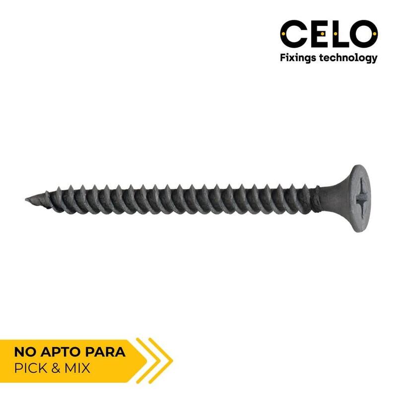 Caja 1.000 Tornillo Pladur Placa-Metalk Ssf 3,5x35 Fosfatado Celo
