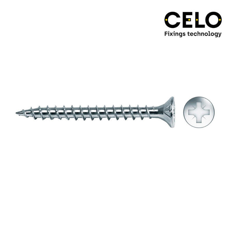 Caja 150 Unid. Tornillo Madera Avellanado Pozi Din/Ref Vlox Ø4x60mm Zincado+Lubr. Celo