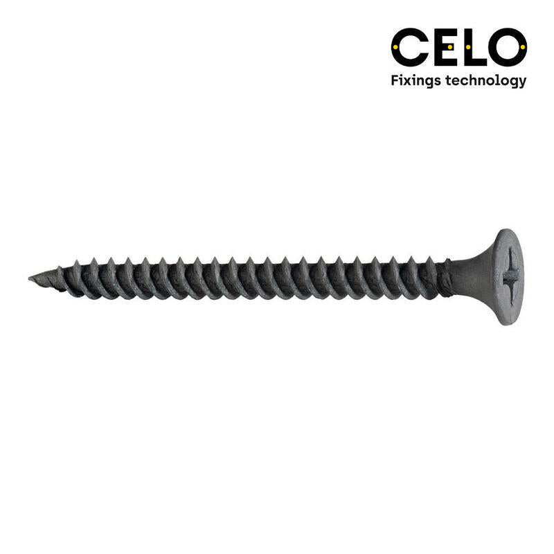 Caja 200 Unid. Tornillo Pladur Placa-Metal Ssf Ø4,2x75mm Fosfatado Celo