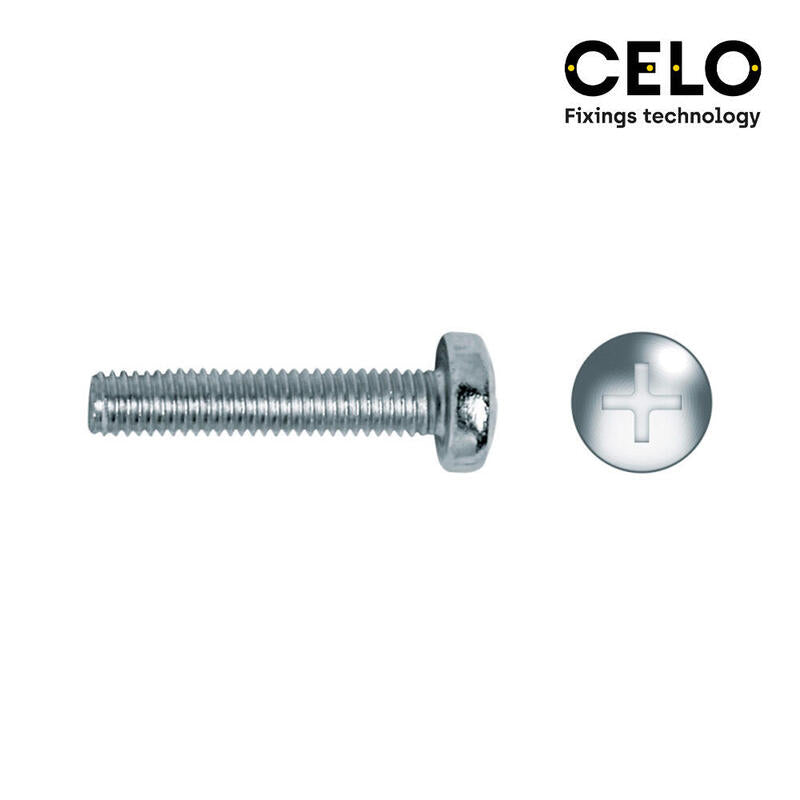 Caja 250 Unid. Tornillo Metrica Alomado Philips Din/Ref 7985 Ø5x30mm Zincado Celo