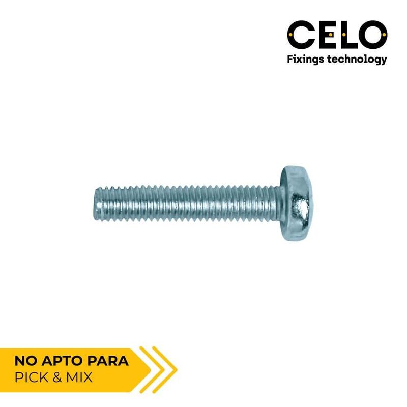 Caja 250 Unid. Tornillo Metrica Alomado Philips Din/Ref 7985 Ø6x25mm Zincado Celo