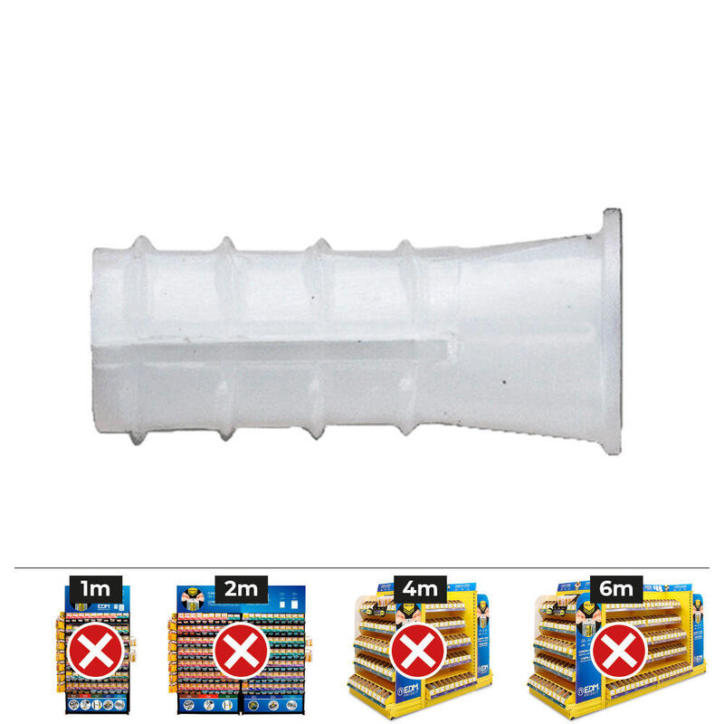 Caja 500 Uds. Taco De Plástico Tipo B Ø 8 Mm
